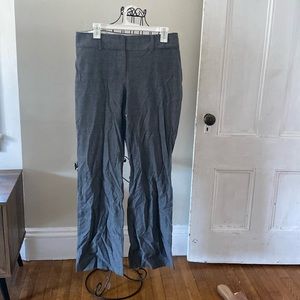 Gray linen blend trousers. Boot cut. Worn maybe three times.
